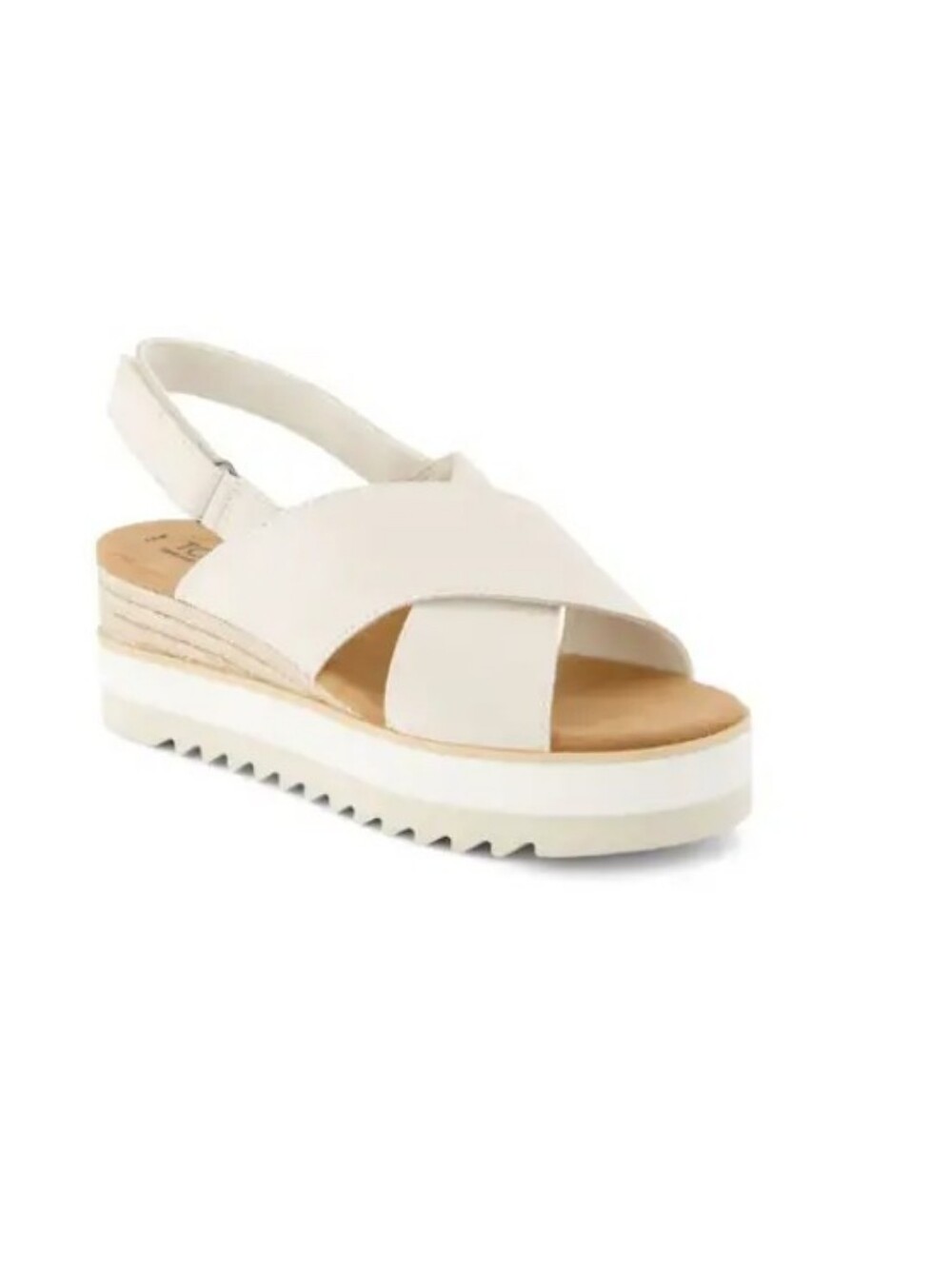 NWT TOMS Diana Crossover Platform Wedge Sandal